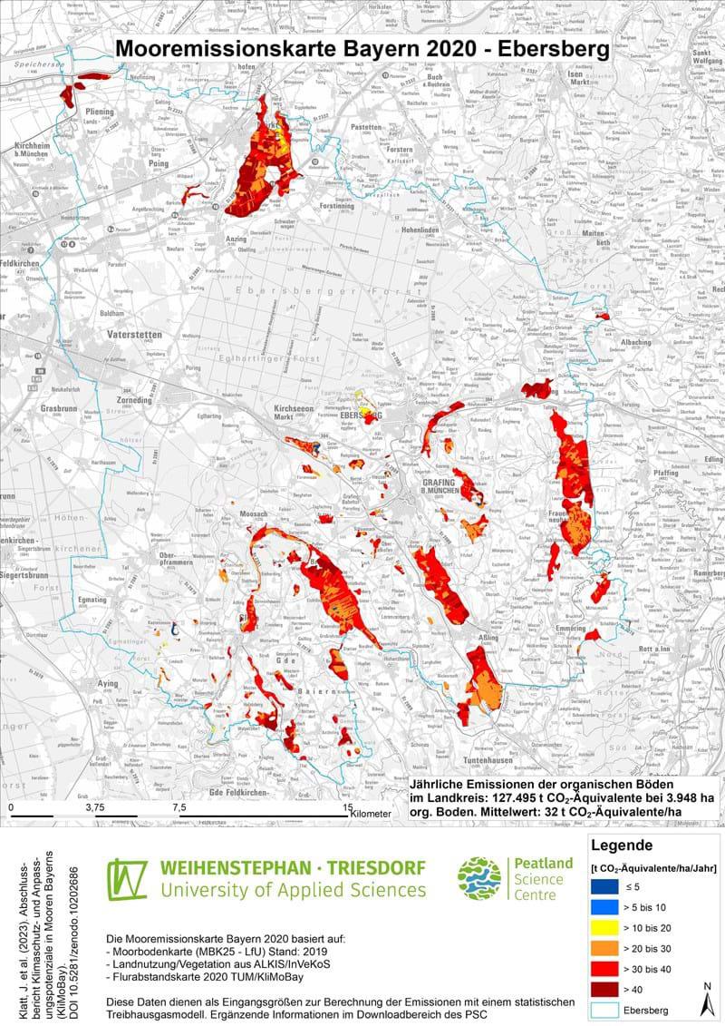 Treibhausgas-Emissionen aus den Ebersberger Mooren